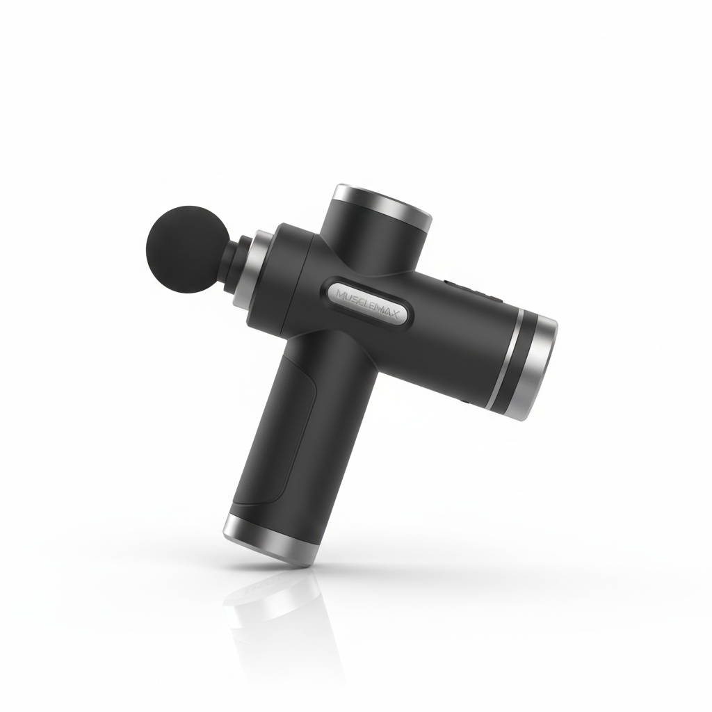 Massage gun on white background